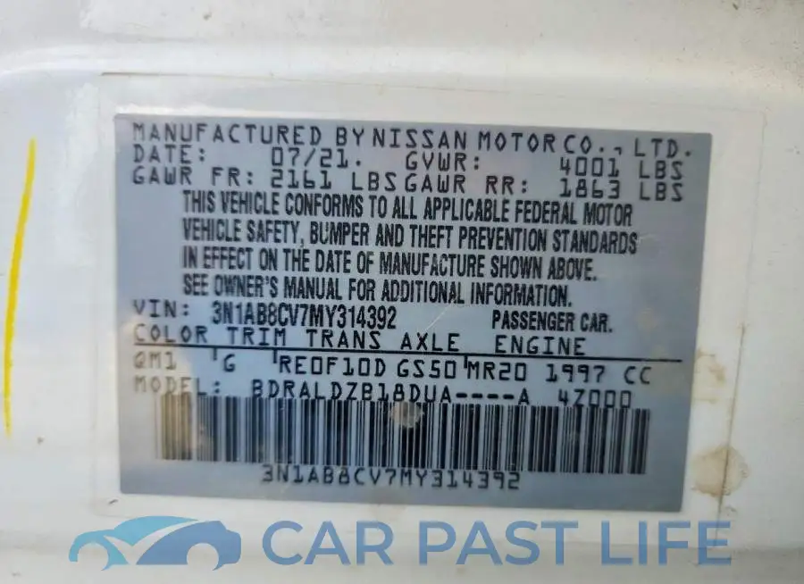 3N1AB8CV7MY314392# 12