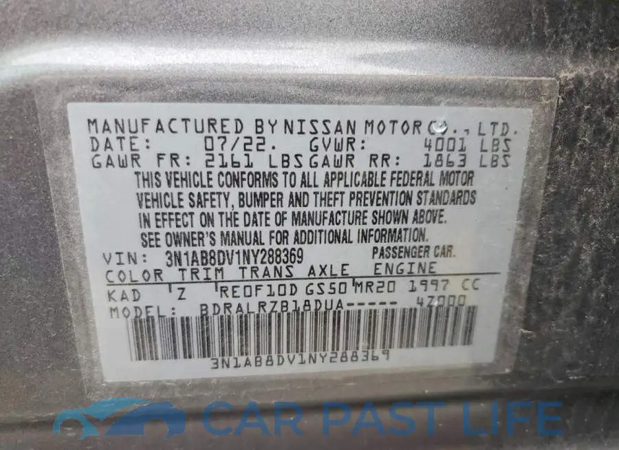 3N1AB8DV1NY288369# 12