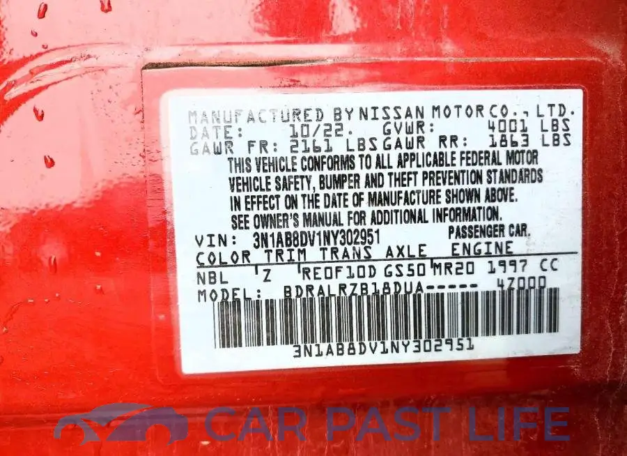 3N1AB8DV1NY302951# 12