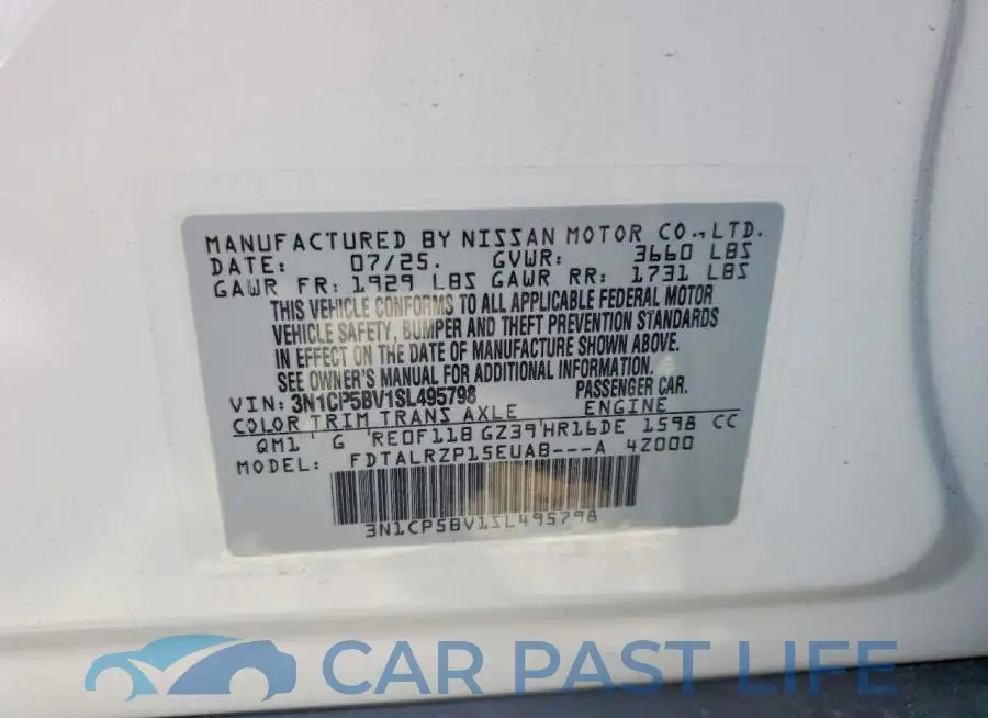 3N1CP5BV1SL495798# 14