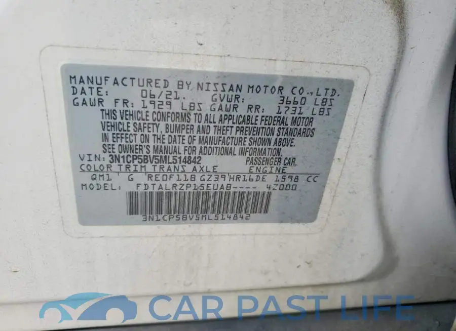 3N1CP5BV5ML514842# 13