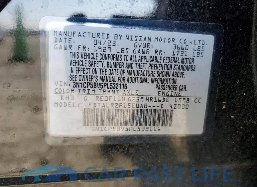 3N1CP5BV5PL532116# 12