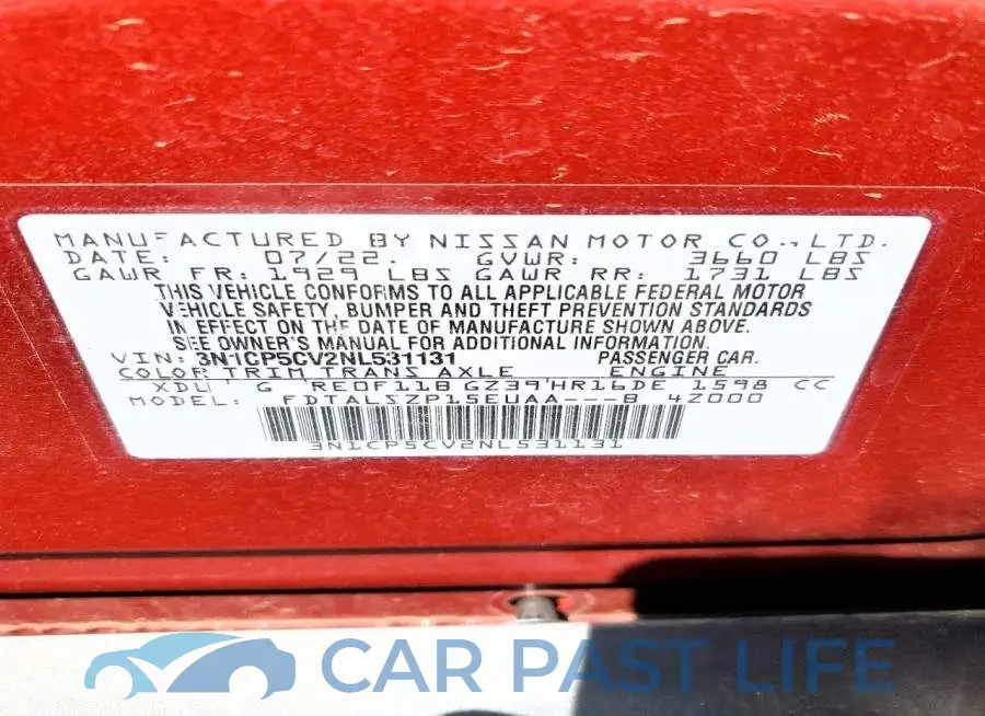 3N1CP5CV2NL531131# 12
