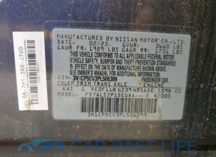 3N1CP5CV3PL506399# 12