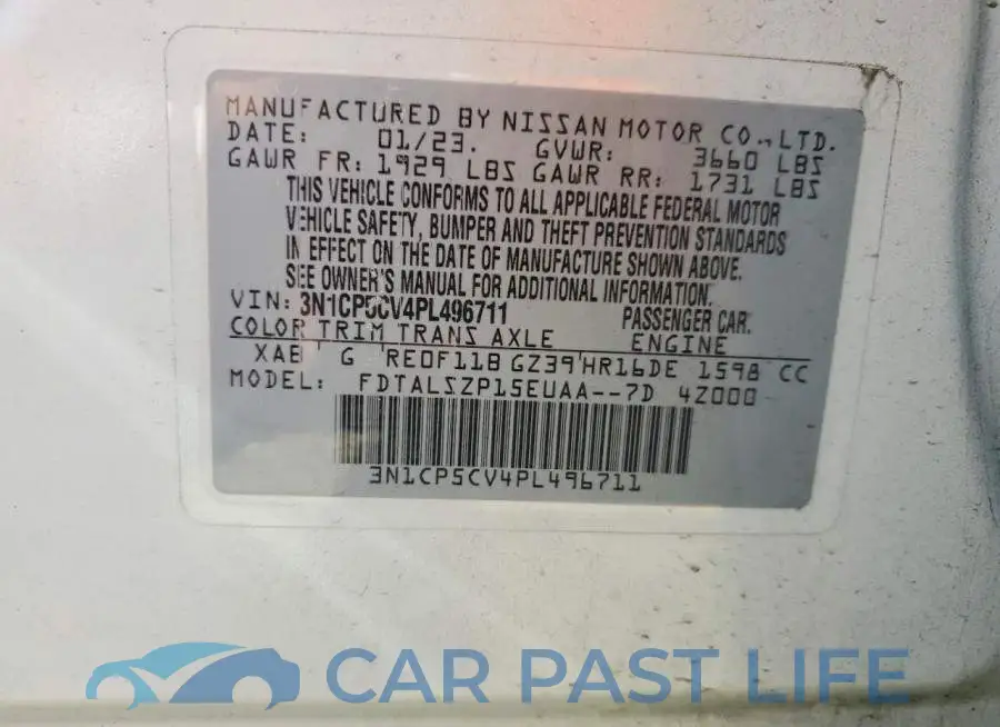 3N1CP5CV4PL496711# 13