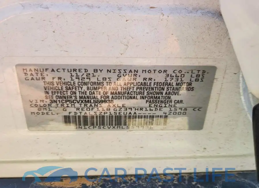 3N1CP5CVXML559936# 13