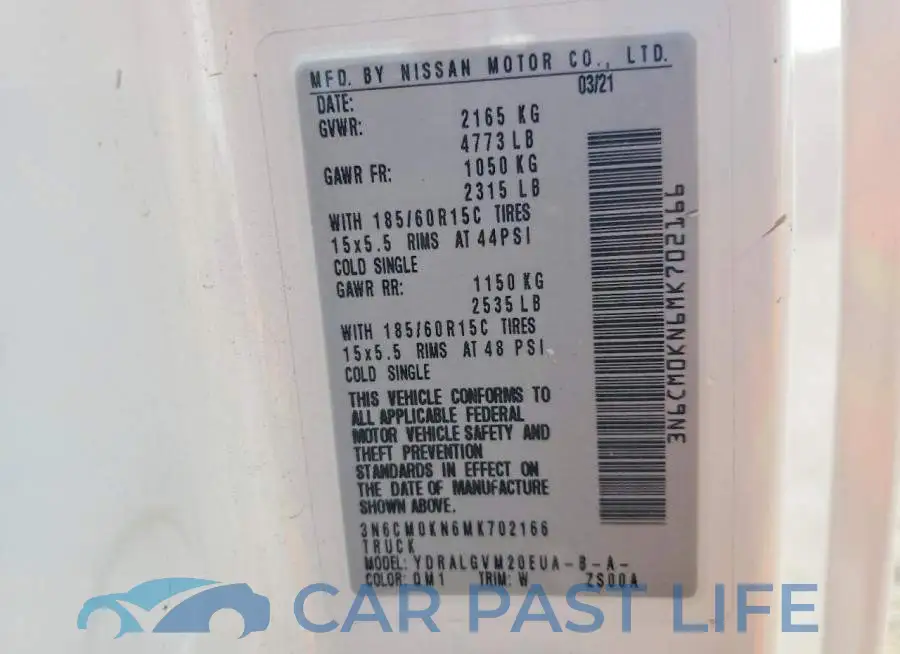 3N6CM0KN6MK702166# 13