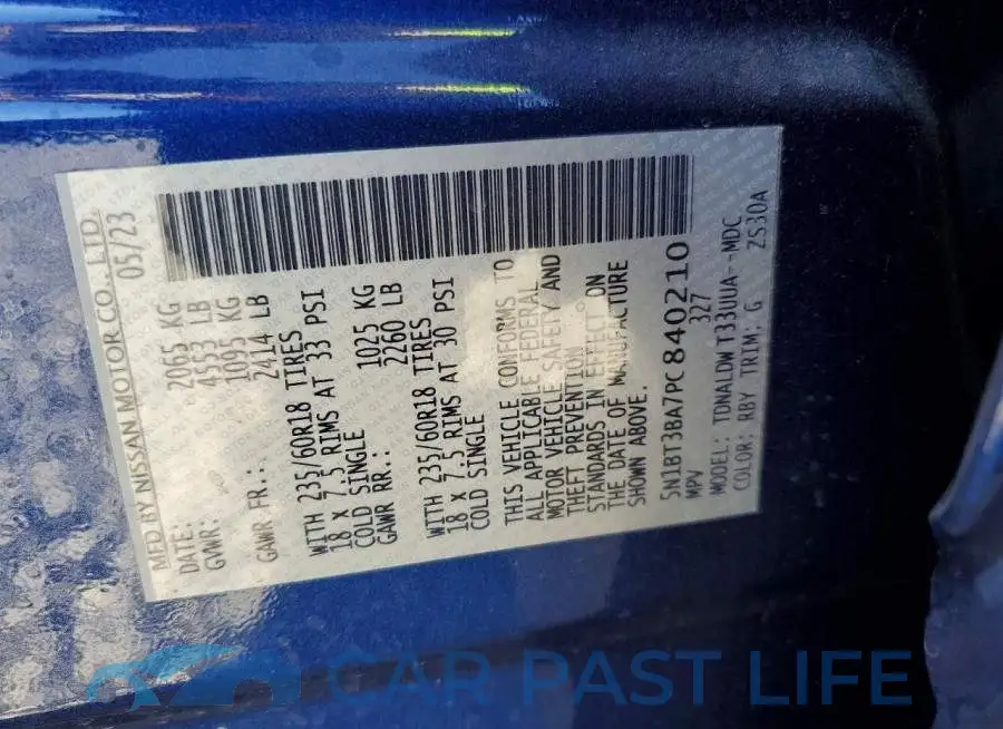 5N1BT3BA7PC840210# 14