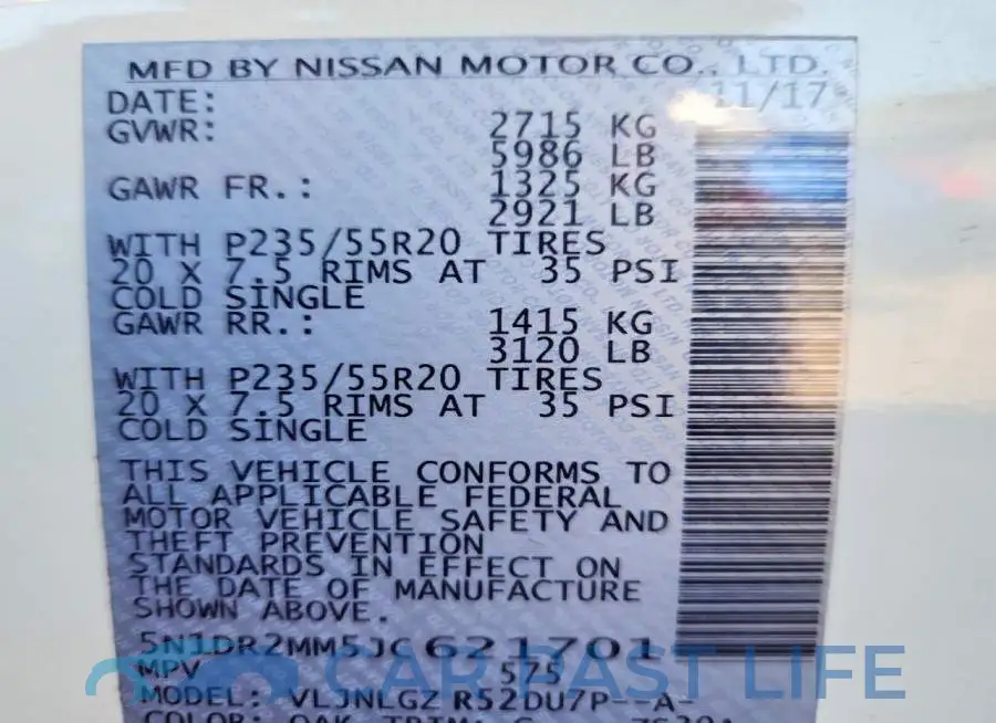5N1DR2MM5JC621701# 13