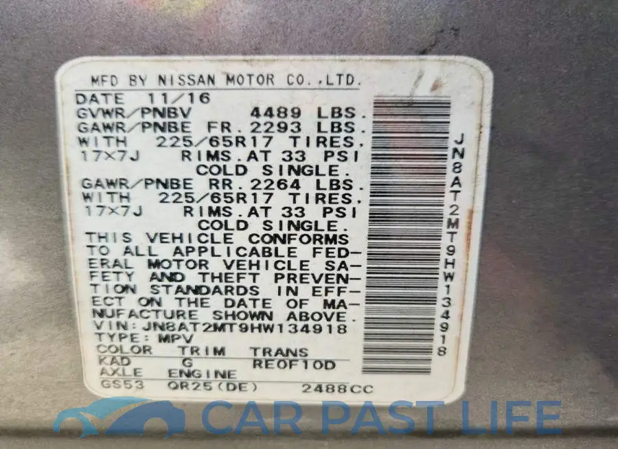 JN8AT2MT9HW134918# 14