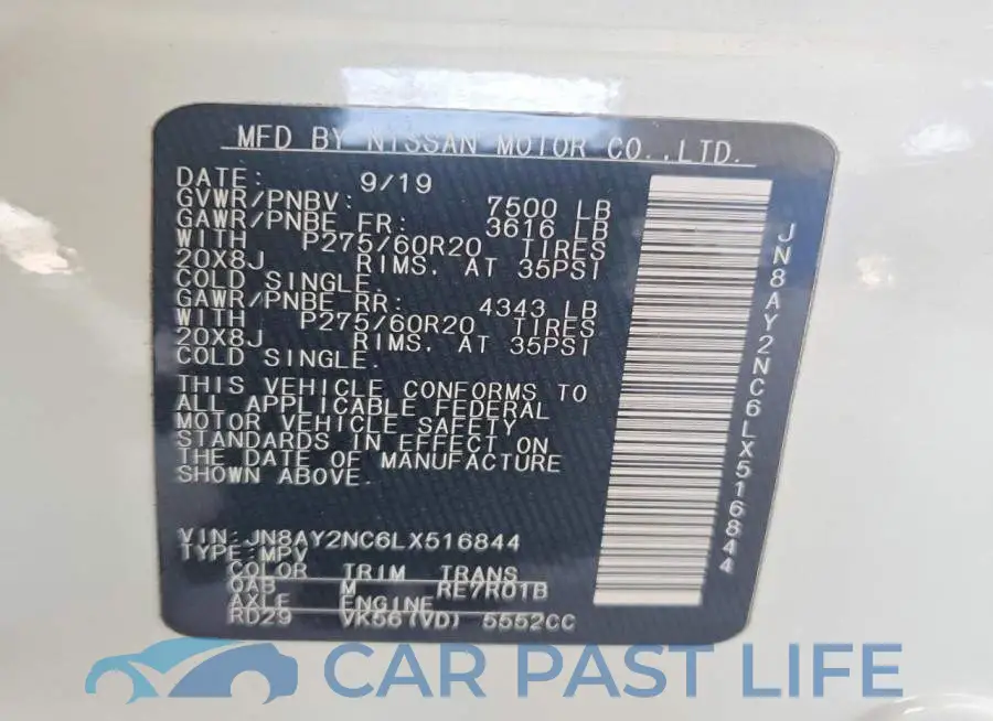 JN8AY2NC6LX516844# 13