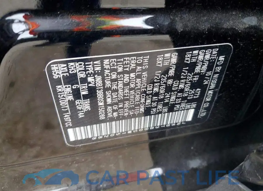 JN8BT3BB0SW150288# 11