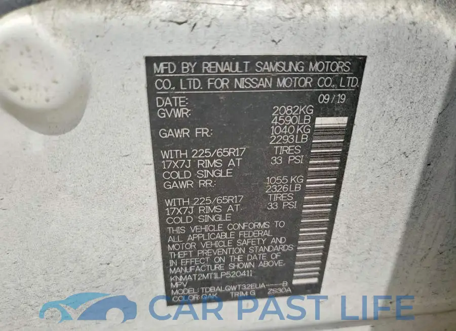 KNMAT2MT1LP520411# 13