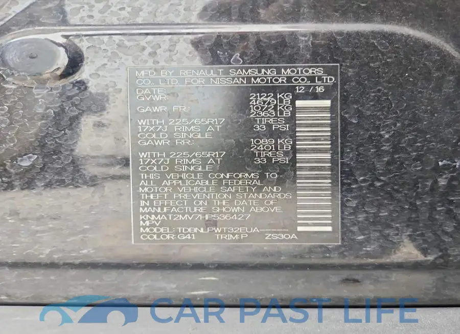 KNMAT2MV7HP536427# 13