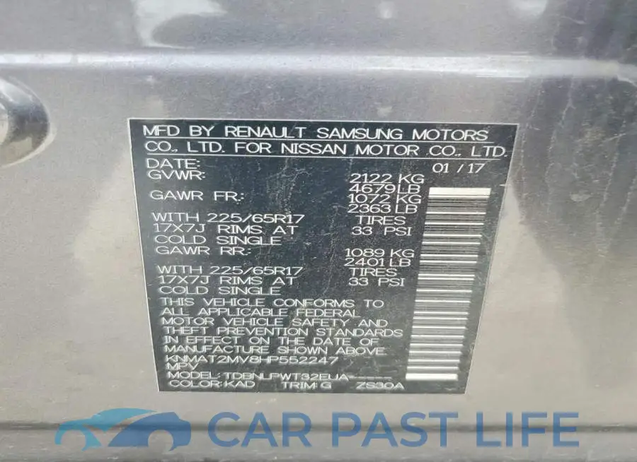 KNMAT2MV8HP552247# 13