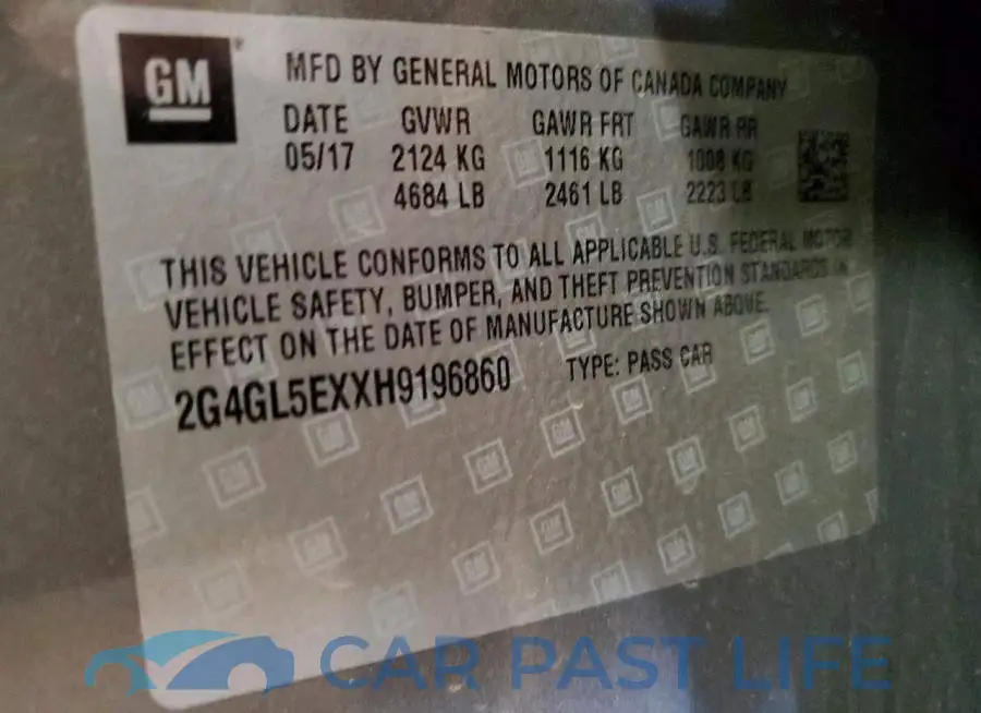 2G4GL5EXXH9196860# 12