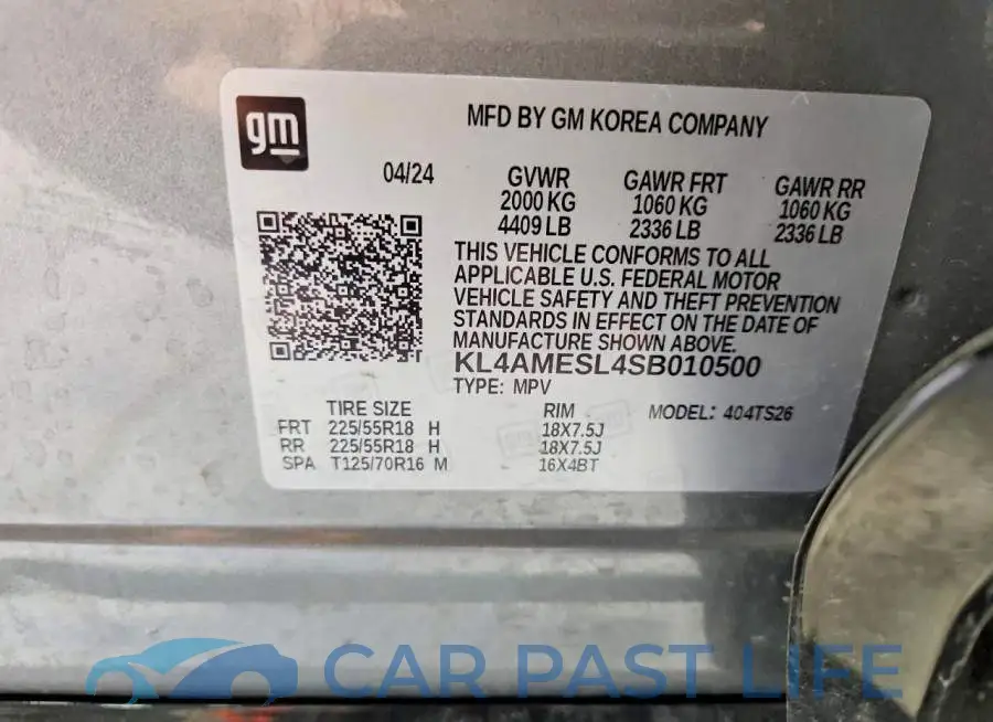 KL4AMESL4SB010500# 13