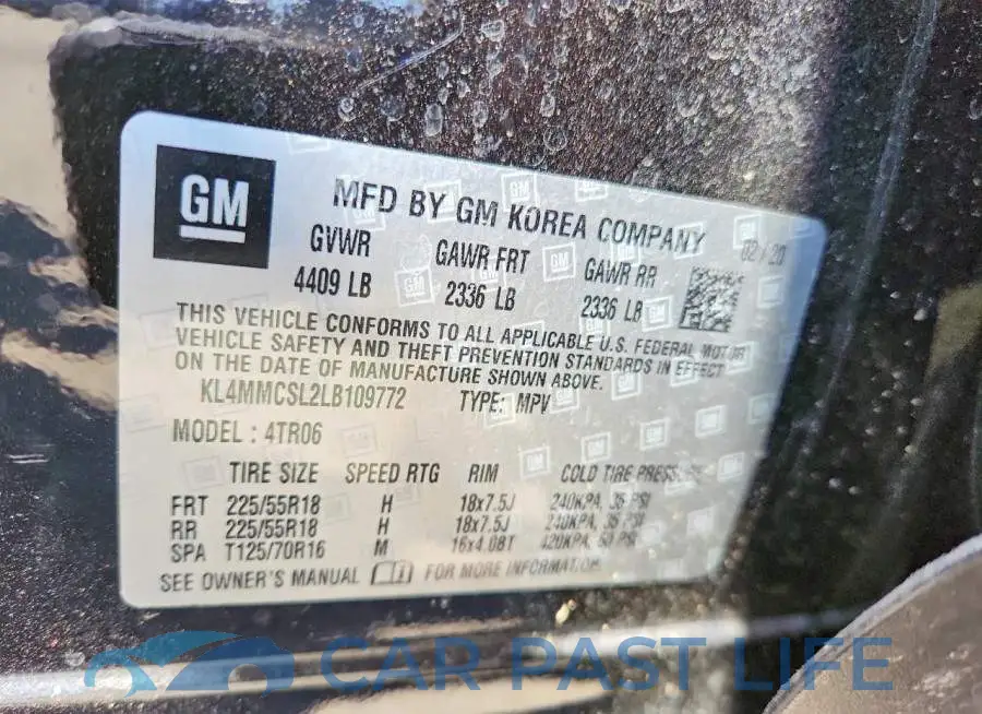 KL4MMCSL2LB109772# 13