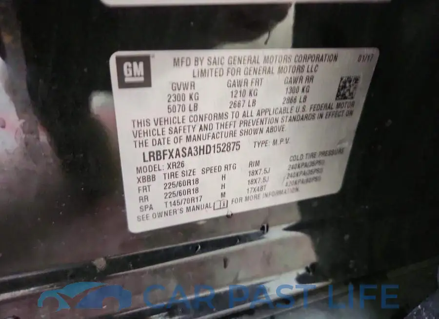 LRBFXASA3HD152875# 12