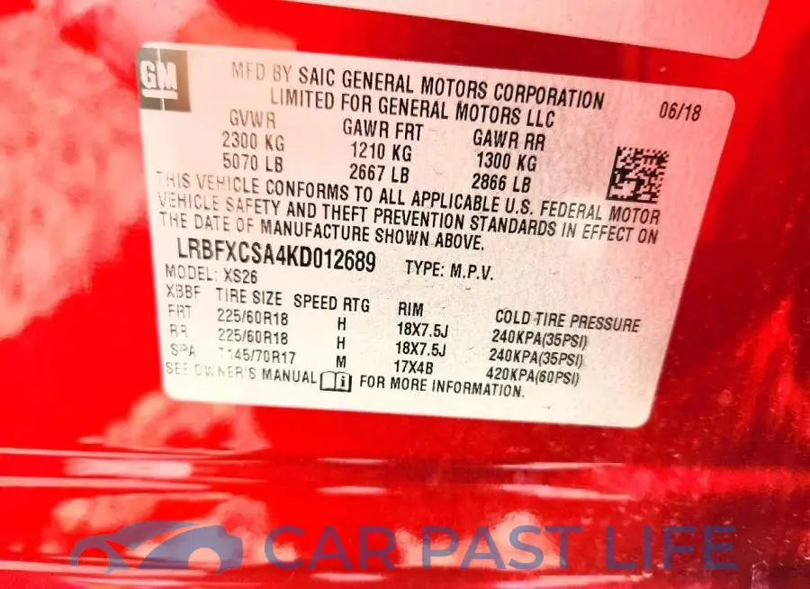 LRBFXCSA4KD012689# 12