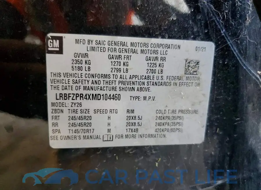LRBFZPR4XMD104460# 13
