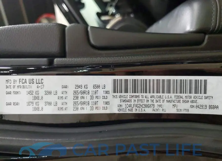 1C4RJFAG2HC906079# 13