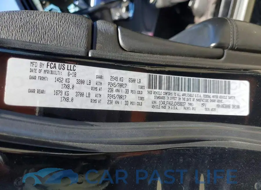 1C4RJFAG2JC458657# 14