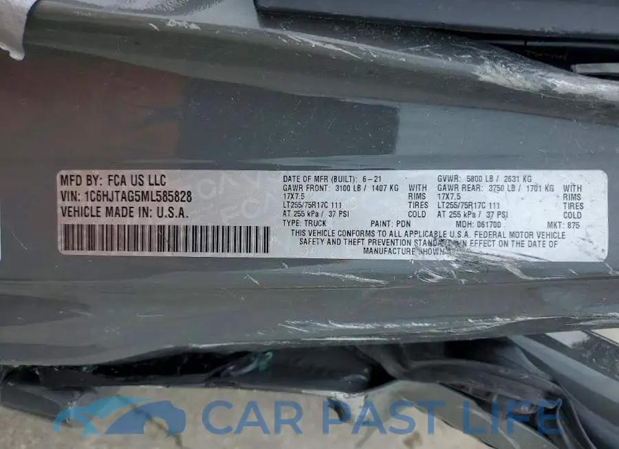 1C6HJTAG5ML585828# 12