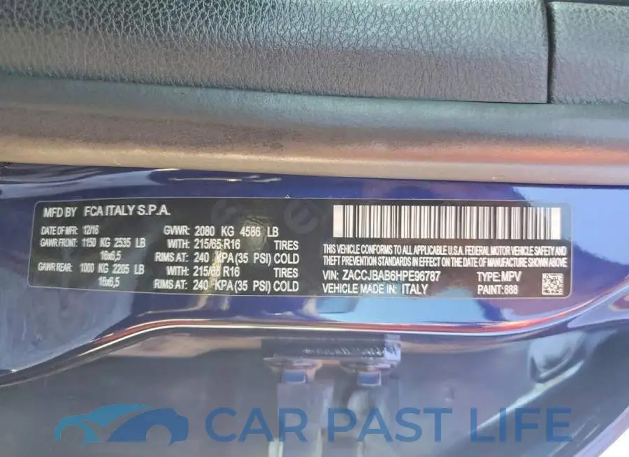 ZACCJBAB6HPE96787# 13