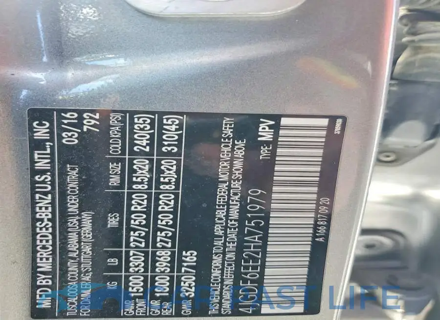 4JGDF6EE2HA751979# 14