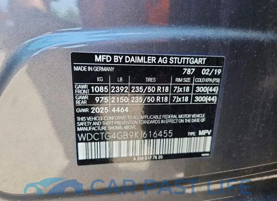 WDCTG4GB9KJ616455# 13