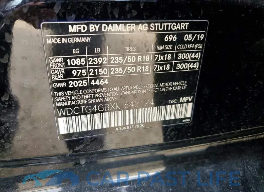 WDCTG4GBXKJ642174# 13