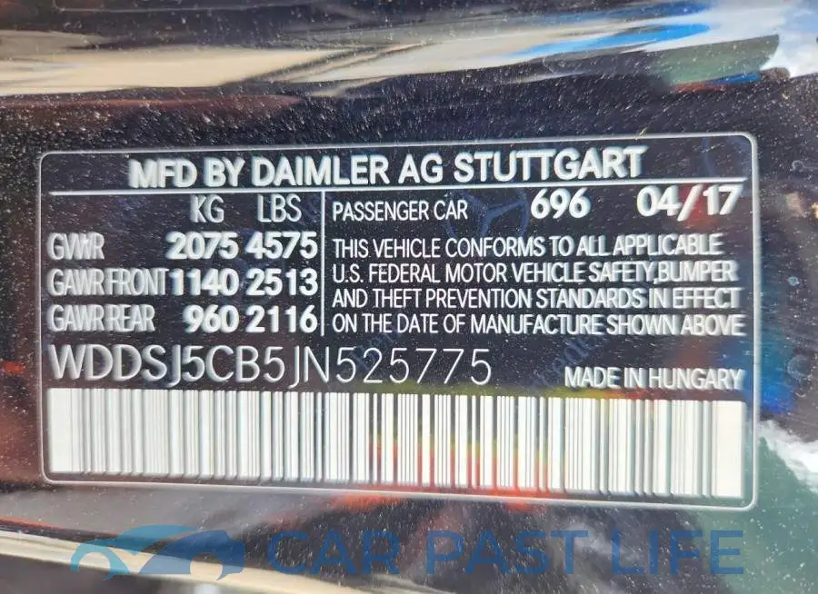 WDDSJ5CB5JN525775# 12