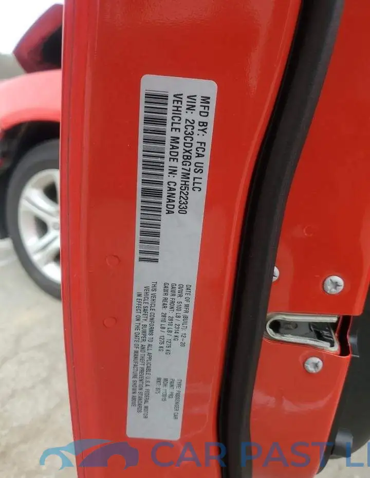 2C3CDXBG7MH522330# 12