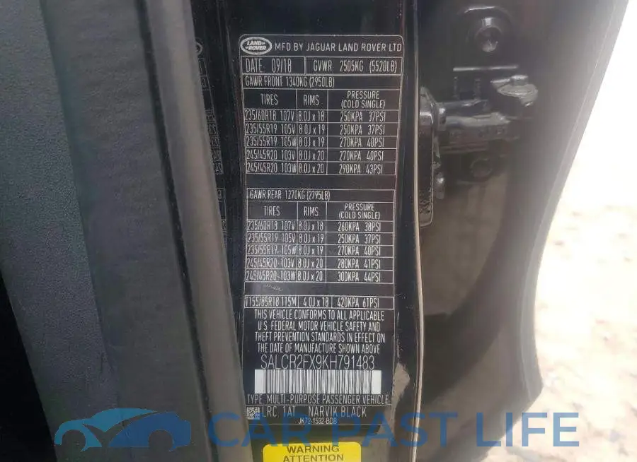 SALCR2FX9KH791483# 13