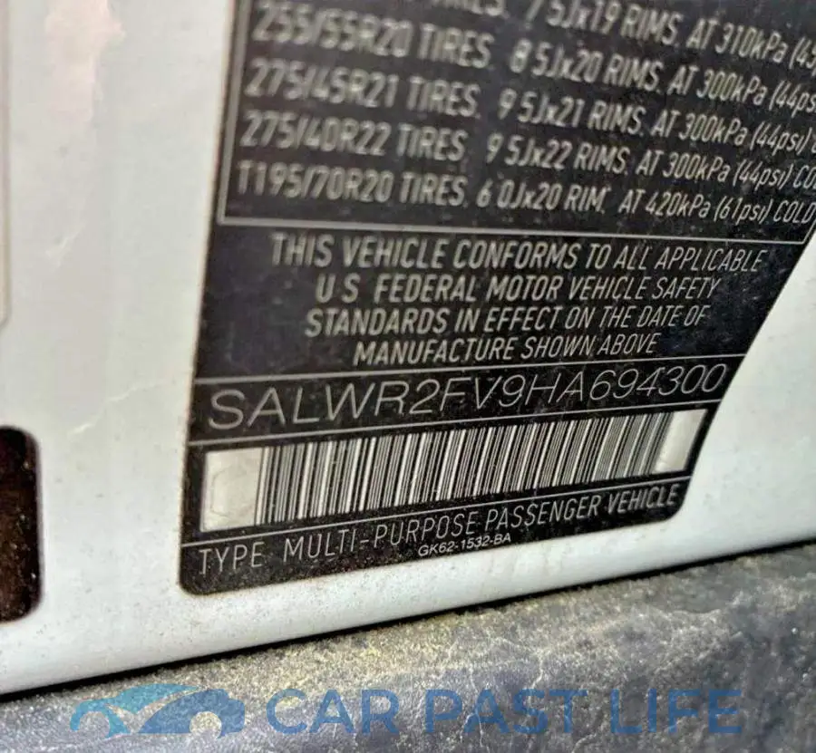 SALWR2FV9HA694300# 10