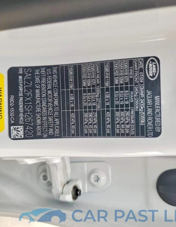 SALZL2FX1SH267420# 13