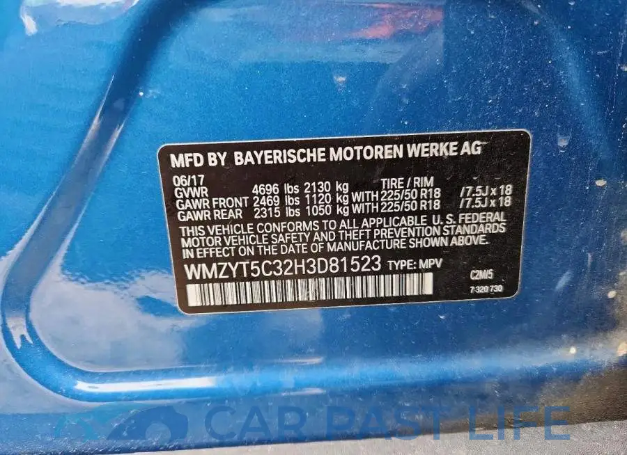 WMZYT5C32H3D81523# 12