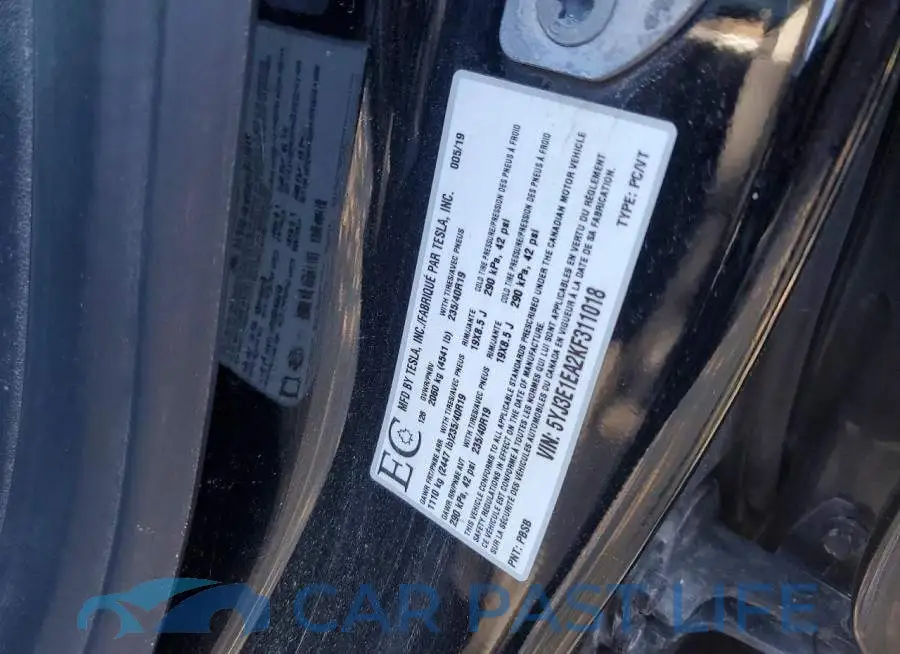 5YJ3E1EA2KF311018# 12