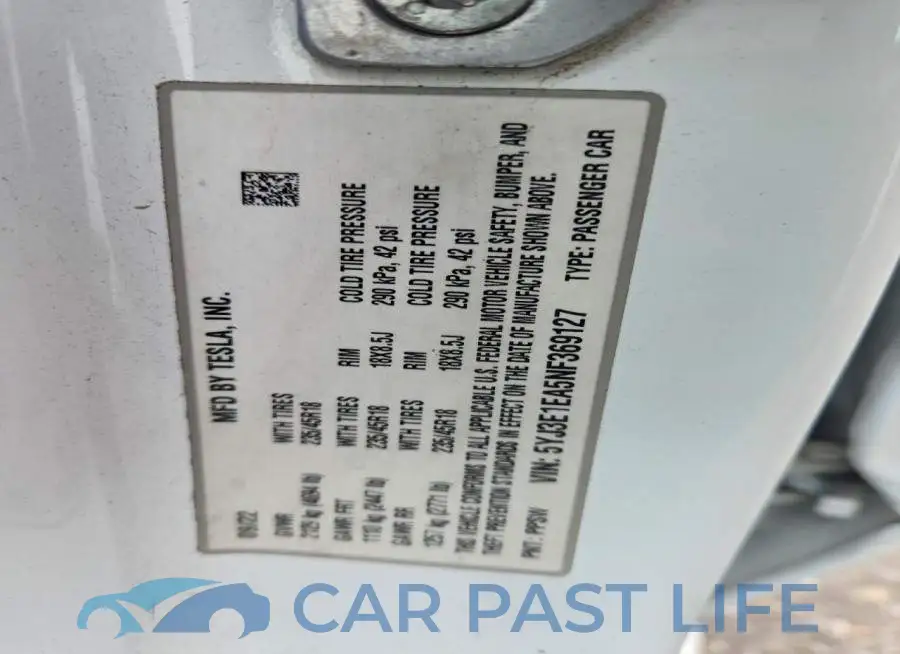 5YJ3E1EA5NF369127# 13