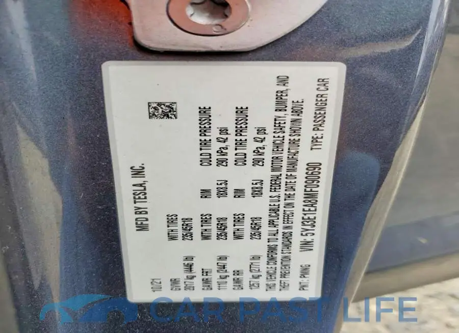 5YJ3E1EA8MF090690# 12
