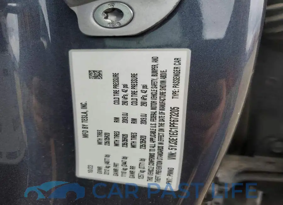 5YJ3E1EC1PF673205# 13