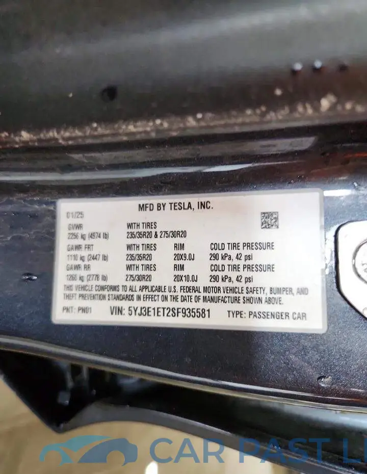 5YJ3E1ET2SF935581# 13
