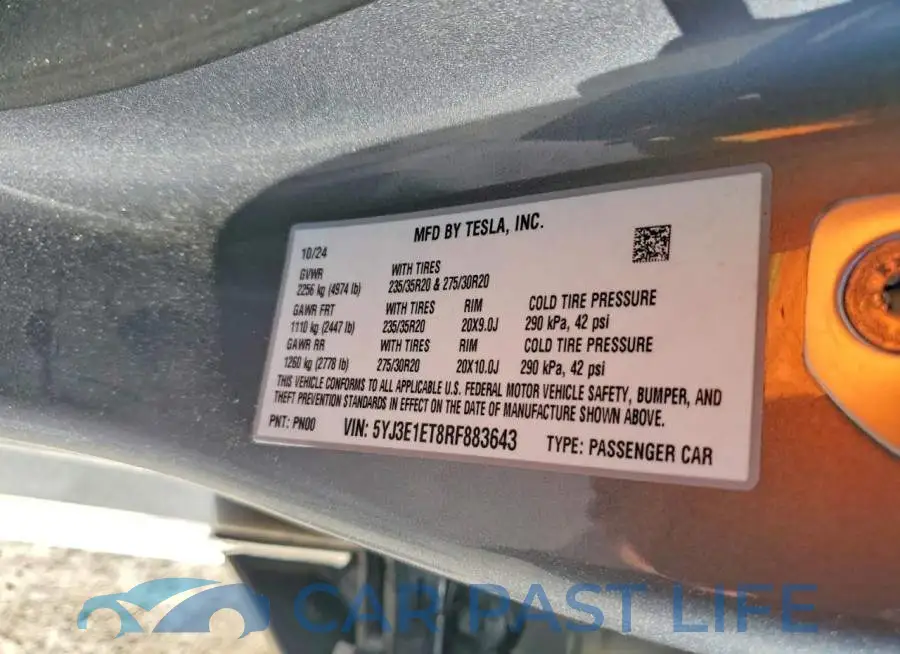 5YJ3E1ET8RF883643# 12