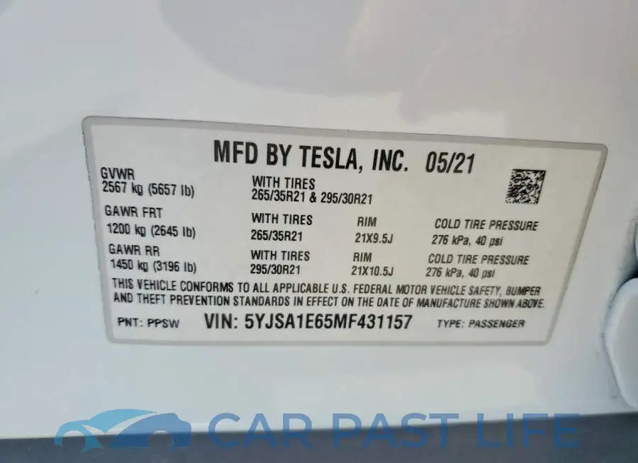 5YJSA1E65MF431157# 12
