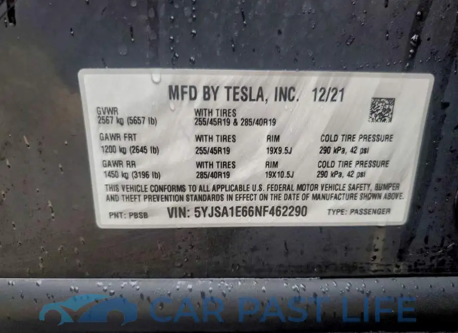 5YJSA1E66NF462290# 13