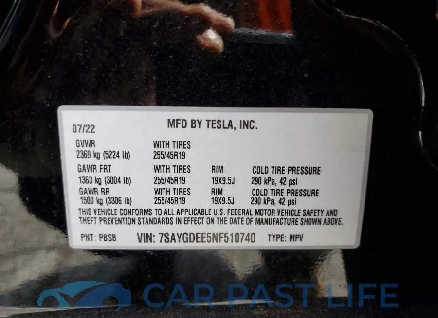 7SAYGDEE5NF510740# 12