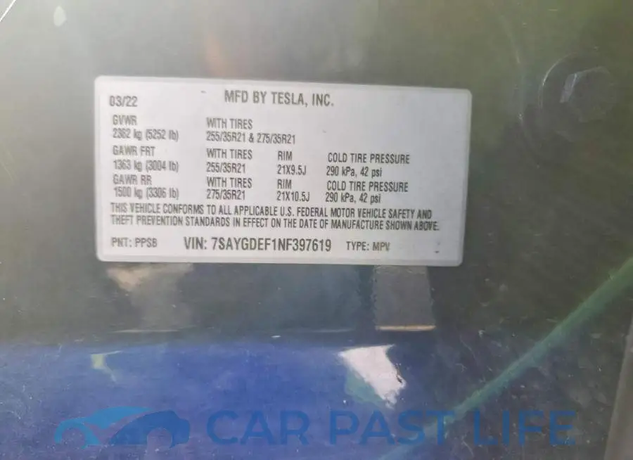 7SAYGDEF1NF397619# 12