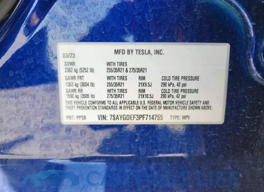7SAYGDEF3PF714755# 13
