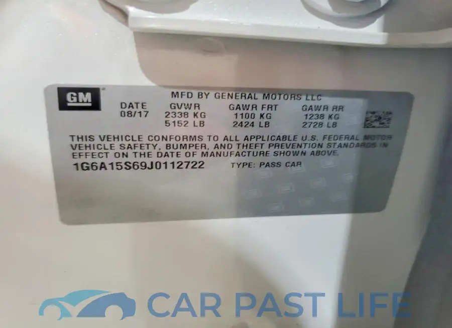 1G6A15S69J0112722# 12